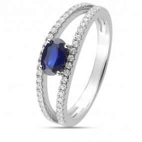Bague Saphir et Diamants