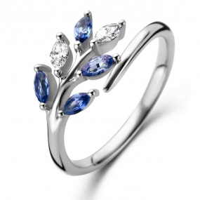 Bague Saphir et Diamants