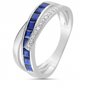 Bague Saphir et Diamants