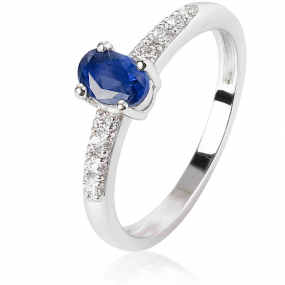 Bague saphir et diamants similaire