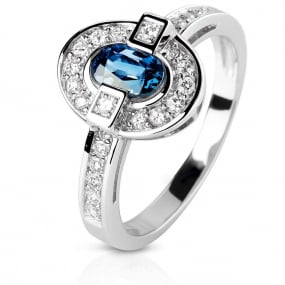 Bague saphir et diamants similaire