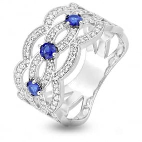 Bague Saphir et Diamants similaire