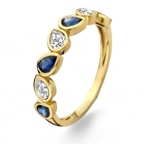 Bague Saphir et diamants