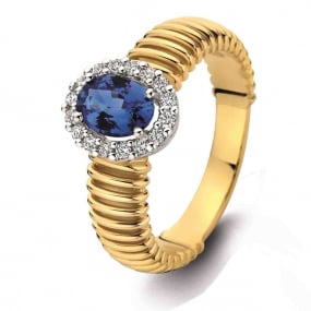 Bague Saphir et diamants