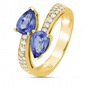 Bague Saphir et Diamants