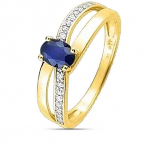 Bague Saphir et diamants