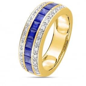 Bague Saphir et Diamants similaire