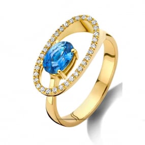 Bague Saphir et diamants