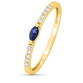 Bague Saphir et diamants pour explorer