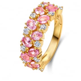 Bague Saphir Rose et Diamants similaire