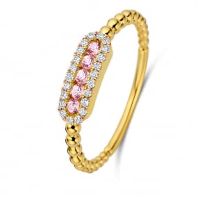 bague saphir rose et diamants
