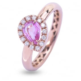 Bague Saphir Rose et Diamants similaire