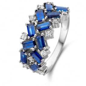 Bague Saphirs et Diamants