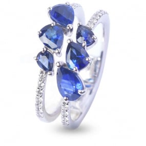 Bague Saphirs et Diamants similaire
