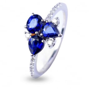 Bague Saphirs et Diamants similaire