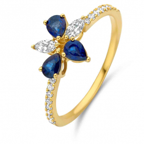 Bague Saphirs et Diamants