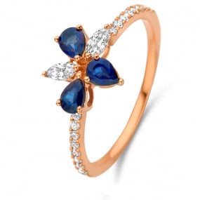 Bague Saphirs et Diamants