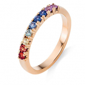Bague Saphirs Multicolores