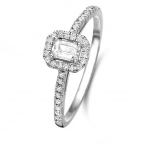  Bague solitaire Halo Beyond - 0.50 ct