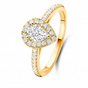 Bague solitaire Halo Beyond- 0.7 ct