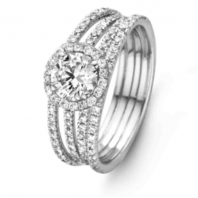 Bague solitaire Multiband - 1 ct