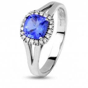Bague Tanzanite et Diamants