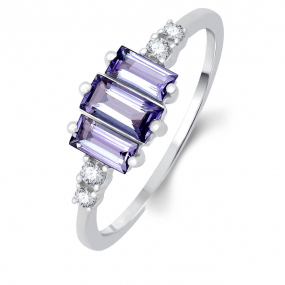 Bague Tanzanite et Diamants