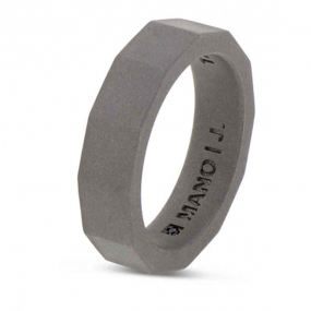 Bague Titane Mano J et Diamant Noir