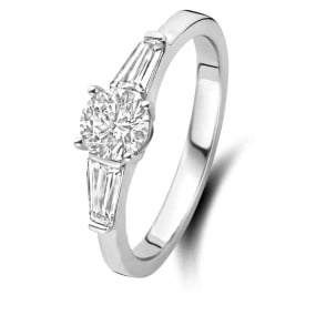 Bague Trilogie Art Deco 0.50 ct similaire