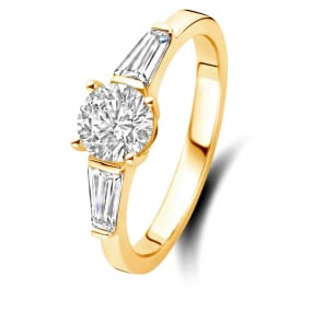 Bague Trilogie Art Deco 0.80 ct