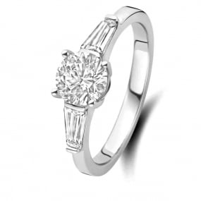 Bague Trilogie Art Deco 1 ct similaire