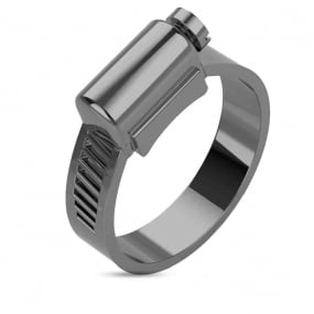 Bague Unknow Love Affair - Argent Noir