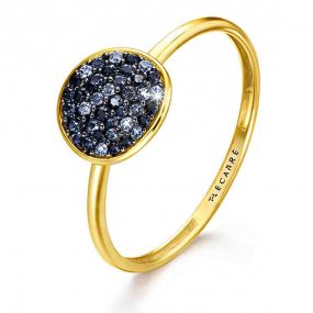 Bague Vita en or et diamants noirs