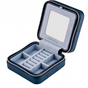 Bo�te � Bijoux de Voyage Wolf 1834 - Wolf X Liberty Small Travel Jewellery Zip Case - Bleu