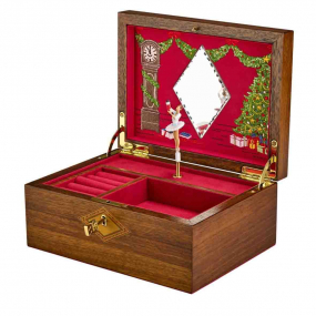 Bo�te � Bijoux Musical Wolf 1834 - Ballet Musical Jewellery Box - Nutcracker Walnut Wood
