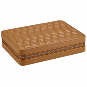 Bo�te � Bijoux Wolf 1834 - Lauren Large Zip Case - Caramel