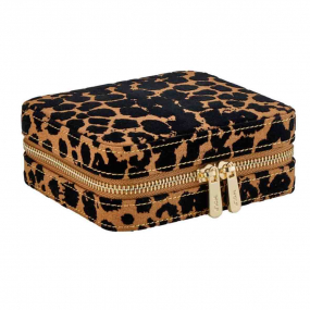 Bo�te � Bijoux Wolf 1834 - Savanna Leopard Print Jewelry Zip Case - 