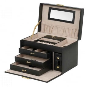 Bote  Bijoux Wolf 1834 - Small Jewellery Box - Noir