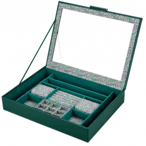Bo�te � Bijoux Wolf 1834 - WOLF x Fiona Howard Sophia Jewellery Box Window - Forest Green