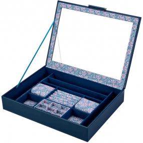 Bo�te � Bijoux Wolf 1834 - WOLF x Fiona Howard Sophia Jewellery Box Window - Indigo