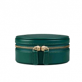 Bo�te � Bijoux Wolf 1834 - WOLF x Fiona Howard Sophia Round Zip Case - Forest Green