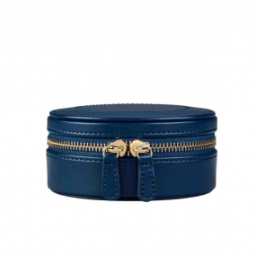 Bo�te � Bijoux Wolf 1834 - WOLF x Fiona Howard Sophia Round Zip Case - Indigo