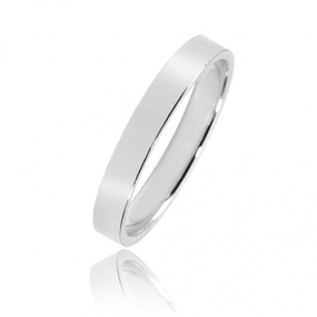 Bonheur en platine large de 3 mm