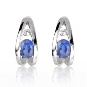 Boucle d'oreille saphir similaire