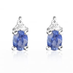 Boucle d'oreille saphir