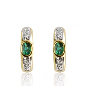 Boucles d'oreilles meraudes