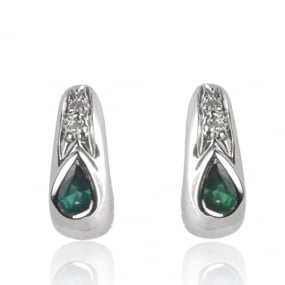 Boucles d'oreilles meraudes