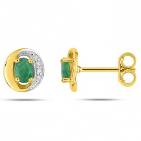 Boucles d'Oreilles Emeraude