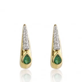 Boucles d'oreilles meraudes