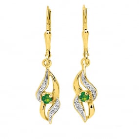 Boucles d'Oreilles Emeraude